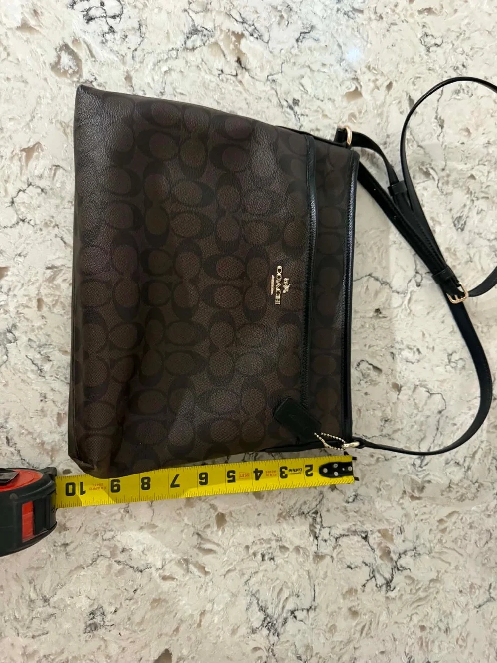 Coach Brown Signature Crossbody Shoulder Bag